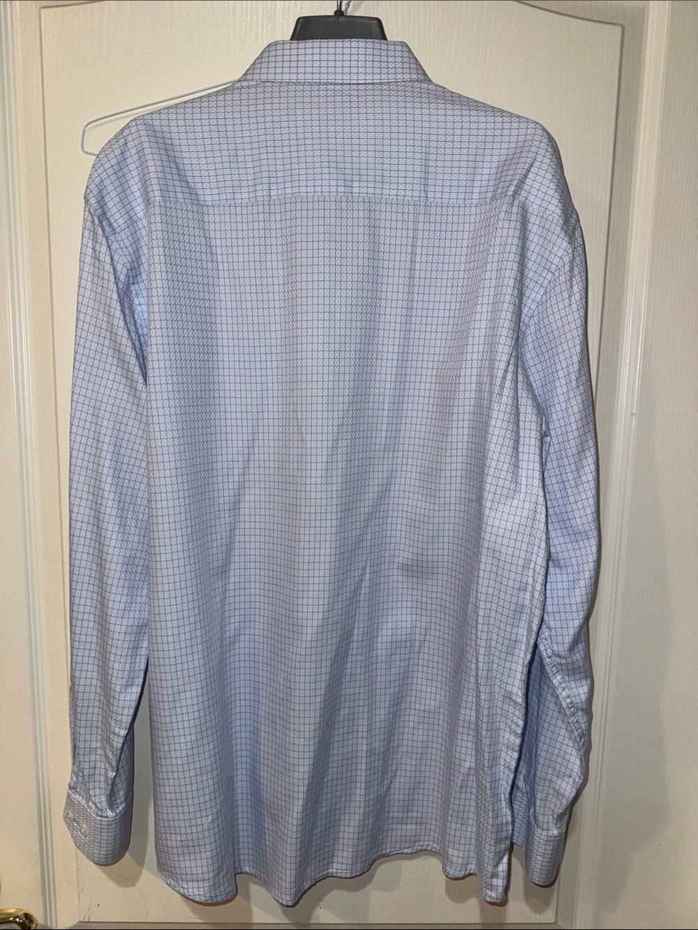 Johnston & Murphy Blue Checked Men's Dress Shirt - Picture 2 of 10